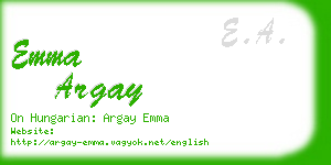 emma argay business card